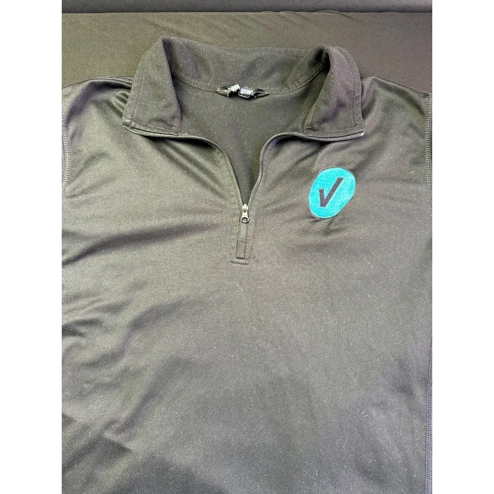 The North Face Mens M Quarter‎ Zip Jacket Black Pullover Lightweight Mock Neck